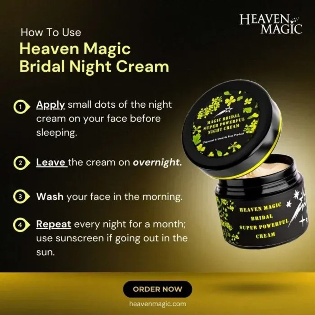 2 Pcs Combo Offer Heaven Magic Bridal Super Powerful Cream for Face